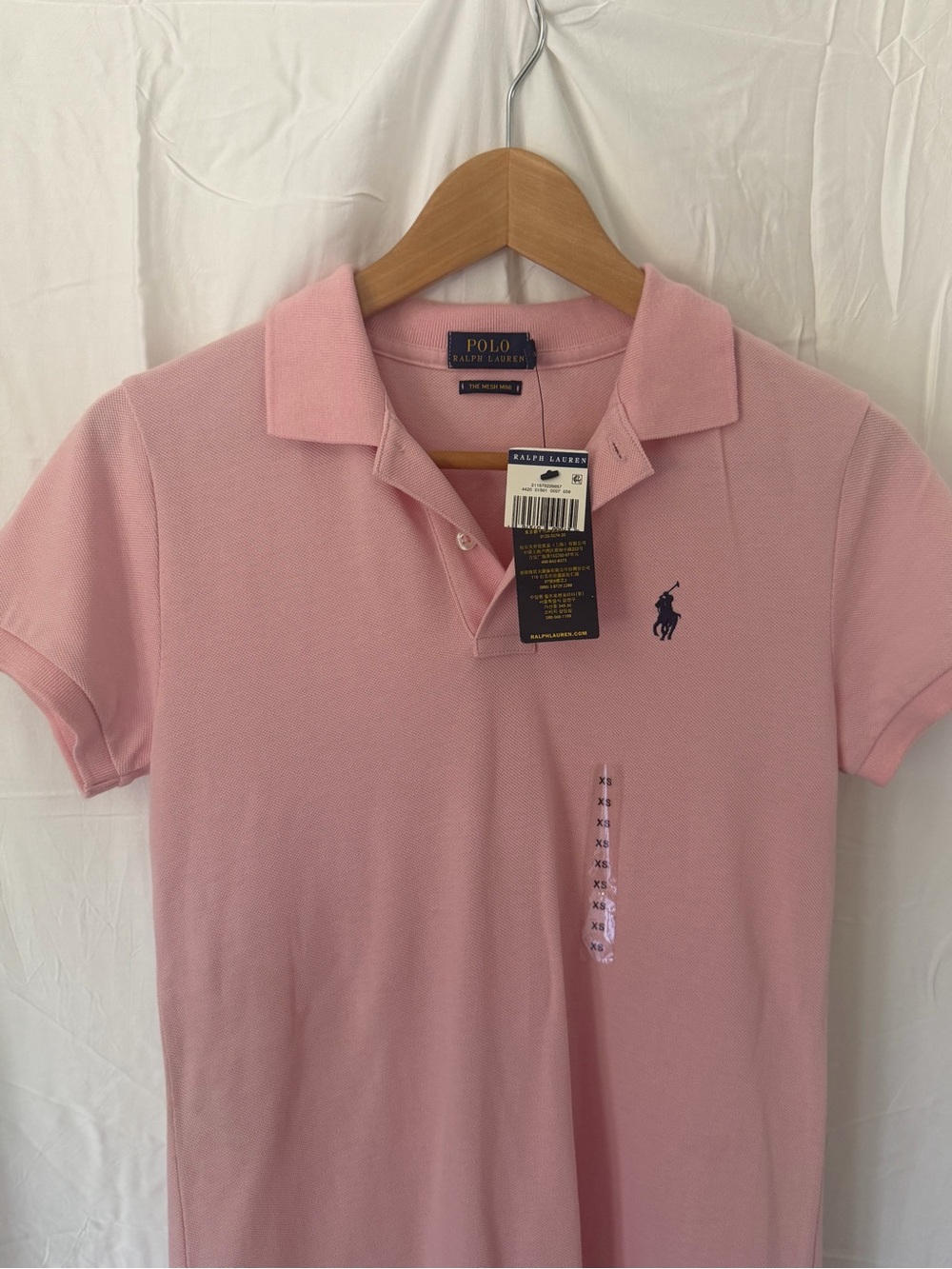 NWT Polo Ralph Lauren The Mesh Mini polo dress pink XS